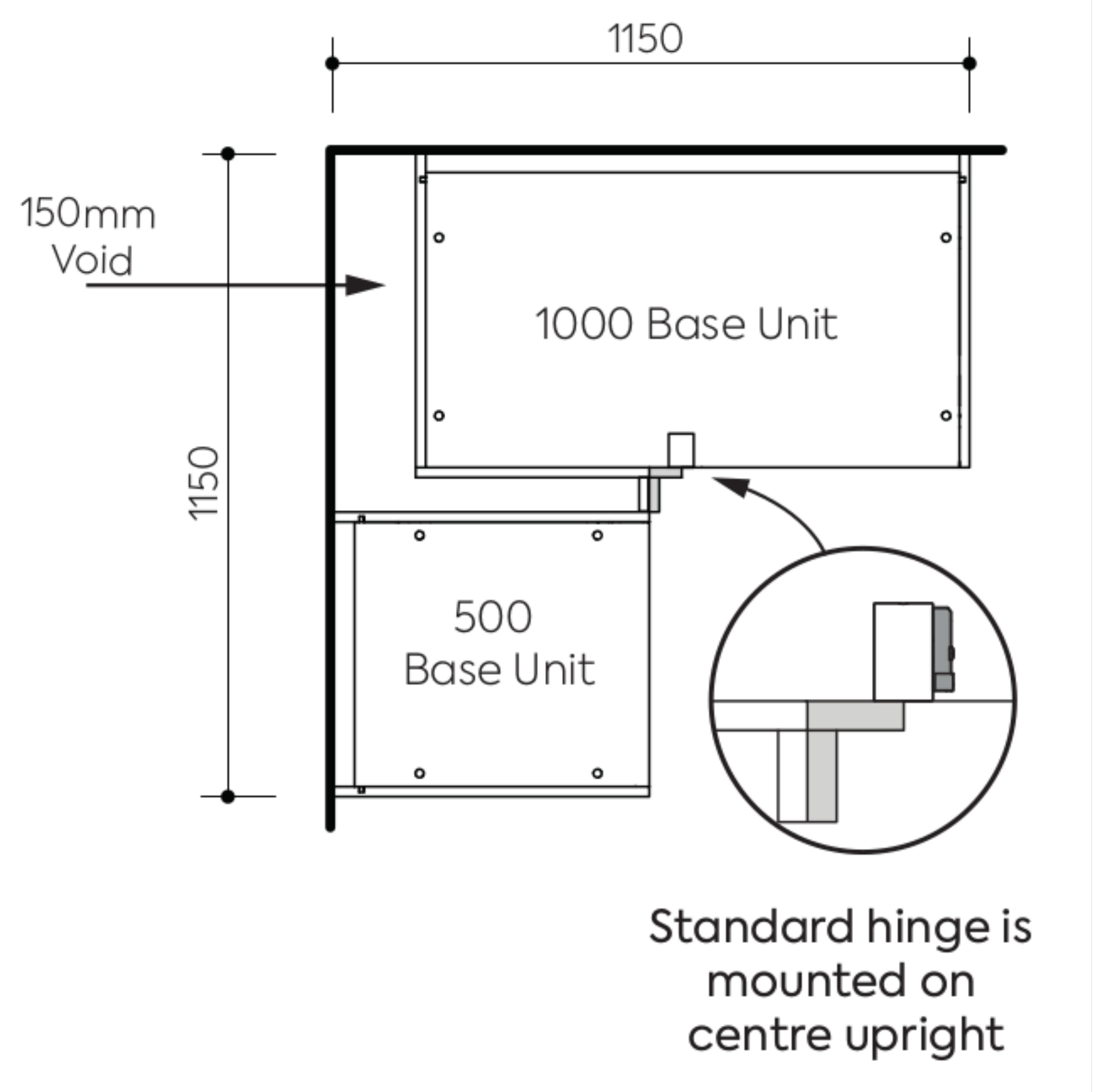 Guide to build corner base unit