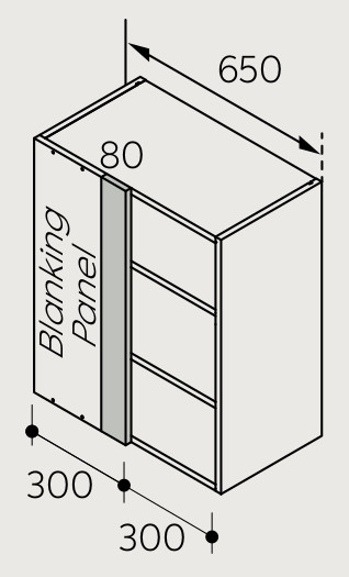 Standard blind corner wall unit