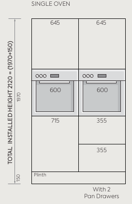 Single oven combinations